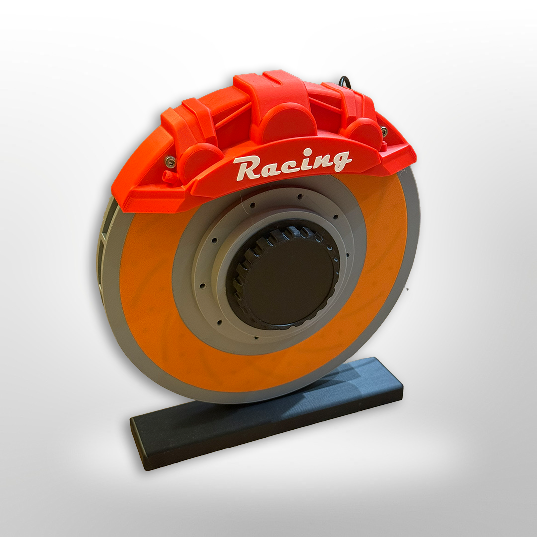 Glühende Bremsscheibe – Motorsport Deko