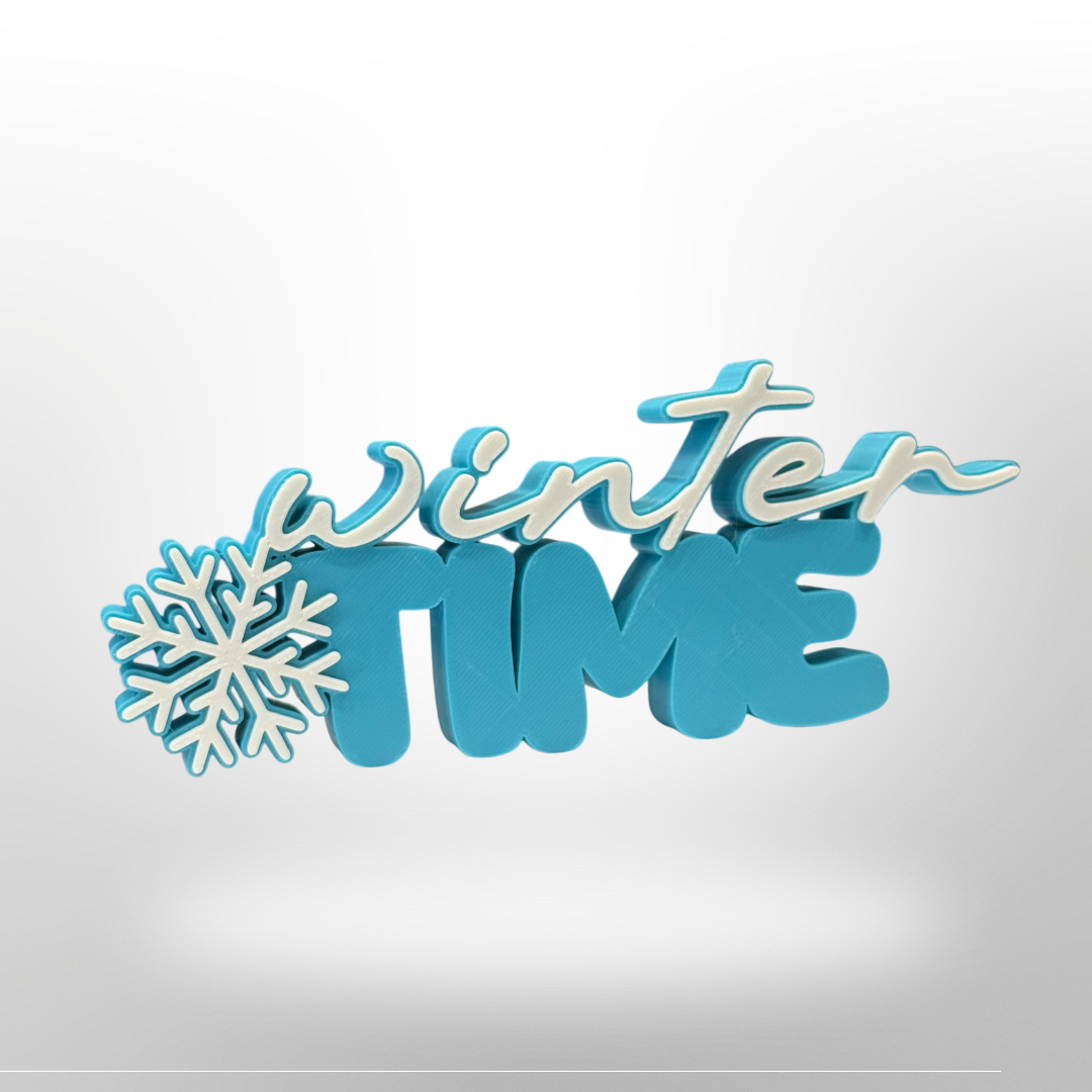 "Winter Time" Dekoschriftzug - Winterliche Tisch- & Fensterdeko