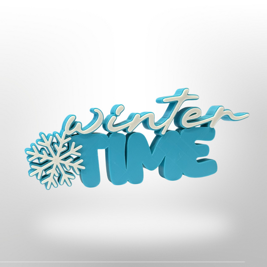 "Winter Time" Dekoschriftzug - Winterliche Tisch- & Fensterdeko